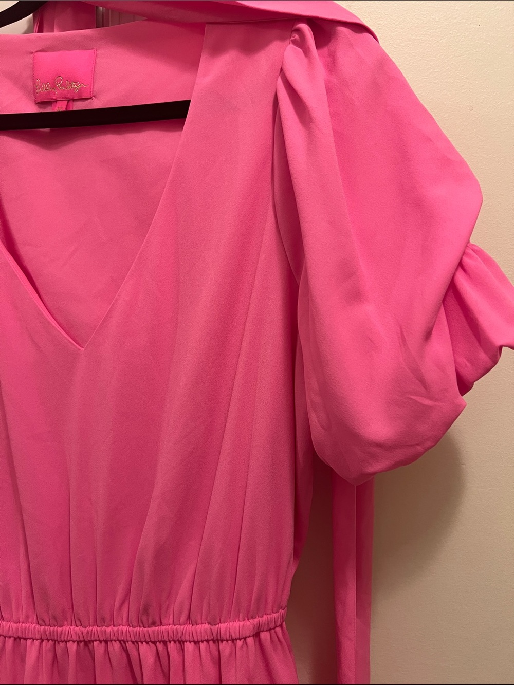 Vibrant Pink ruffled Martha Dress by Lilly Pulitzer Size 12 - Picture 5 of 9